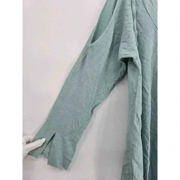 Free People Tunic Dress Top Size XS Mint Cold Shoulder Asymmetrical Hem Boho - Picture 6 of 13